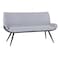 Armen Living Coronado Contemporary Bench in Brushed Gray Powder Coated Finish and Gray Fabric LCCDBEBG - alternate 1